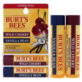 Wild Cherry and Vanilla Bean Moisturizing Lip Balm Twin Pack