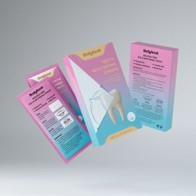 BodyAccel Teeth Whitening Strips - Enamel-Safe Professional Dental Strips for Sensitive Teeth - Whitening Without Any Harm - 14 Strips Mint T[emu