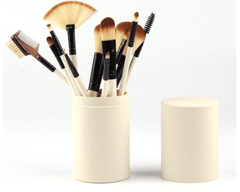 12pcs Makeup Brush Set Blush Eyeshadow Eyelash Highlighter Makeup Brush (Option: Beige-Q12pc)