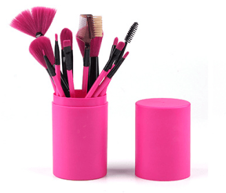 12pcs Makeup Brush Set Blush Eyeshadow Eyelash Highlighter Makeup Brush (Option: Rose red-Q12pc)