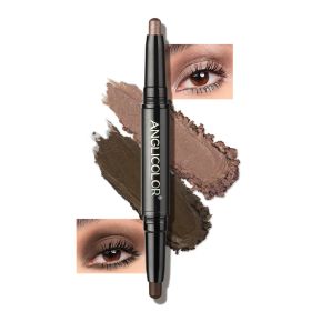 Double-headed Eye Shadow Stick Eye Makeup Pearlescent Waterproof Non-smudge Brightening Highlight Eye Shadow Stick (Option: 03Pink Steel Bark)